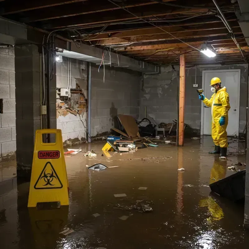 Flooded Basement Electrical Hazard in Tiger Point, FL Property